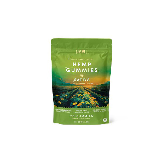 HABIT D9 HIGH SPECTRUM GUMY WATERMELON SATIVA 20MG