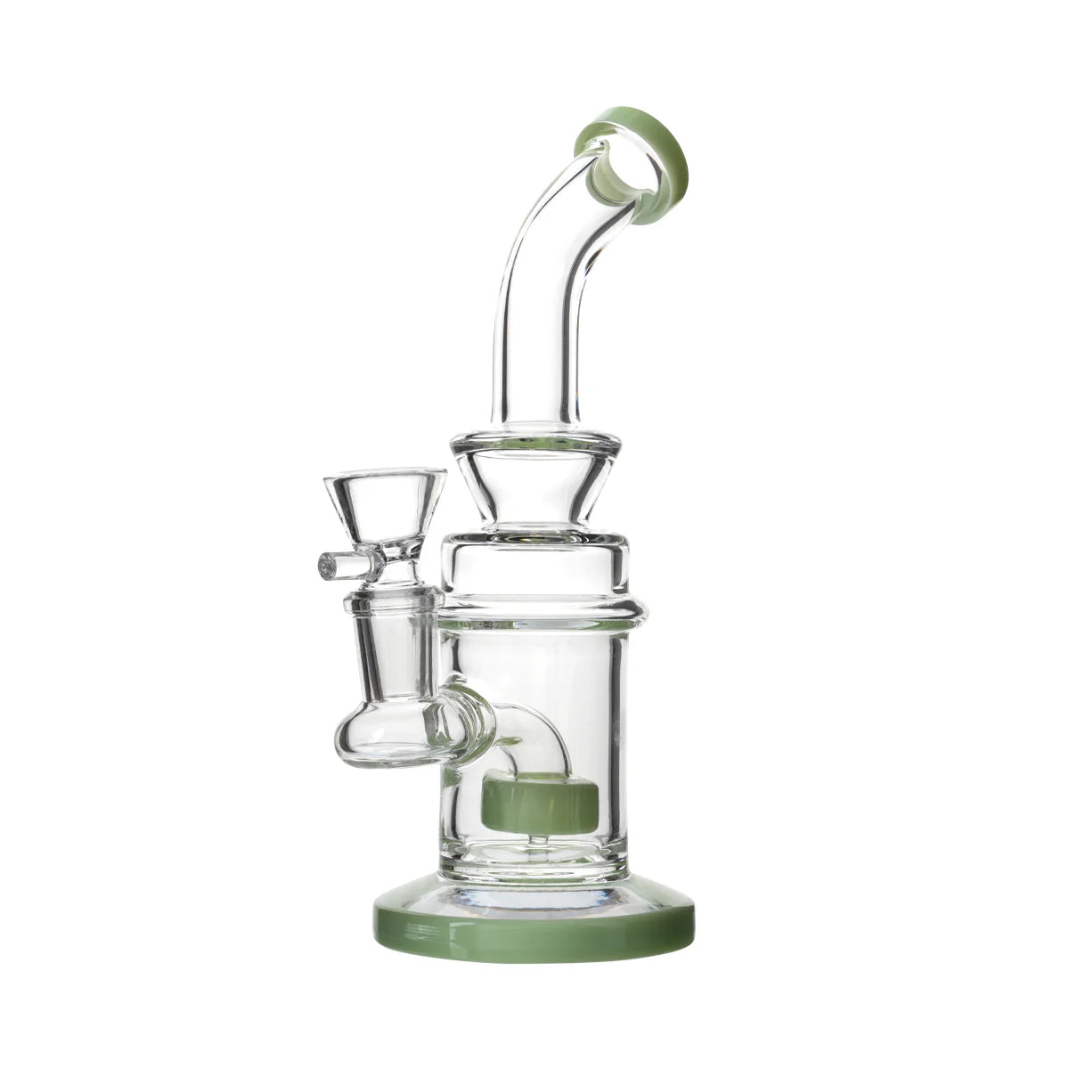 ALEAF WATERPIPE PERC WP76 GREEN 6.5"