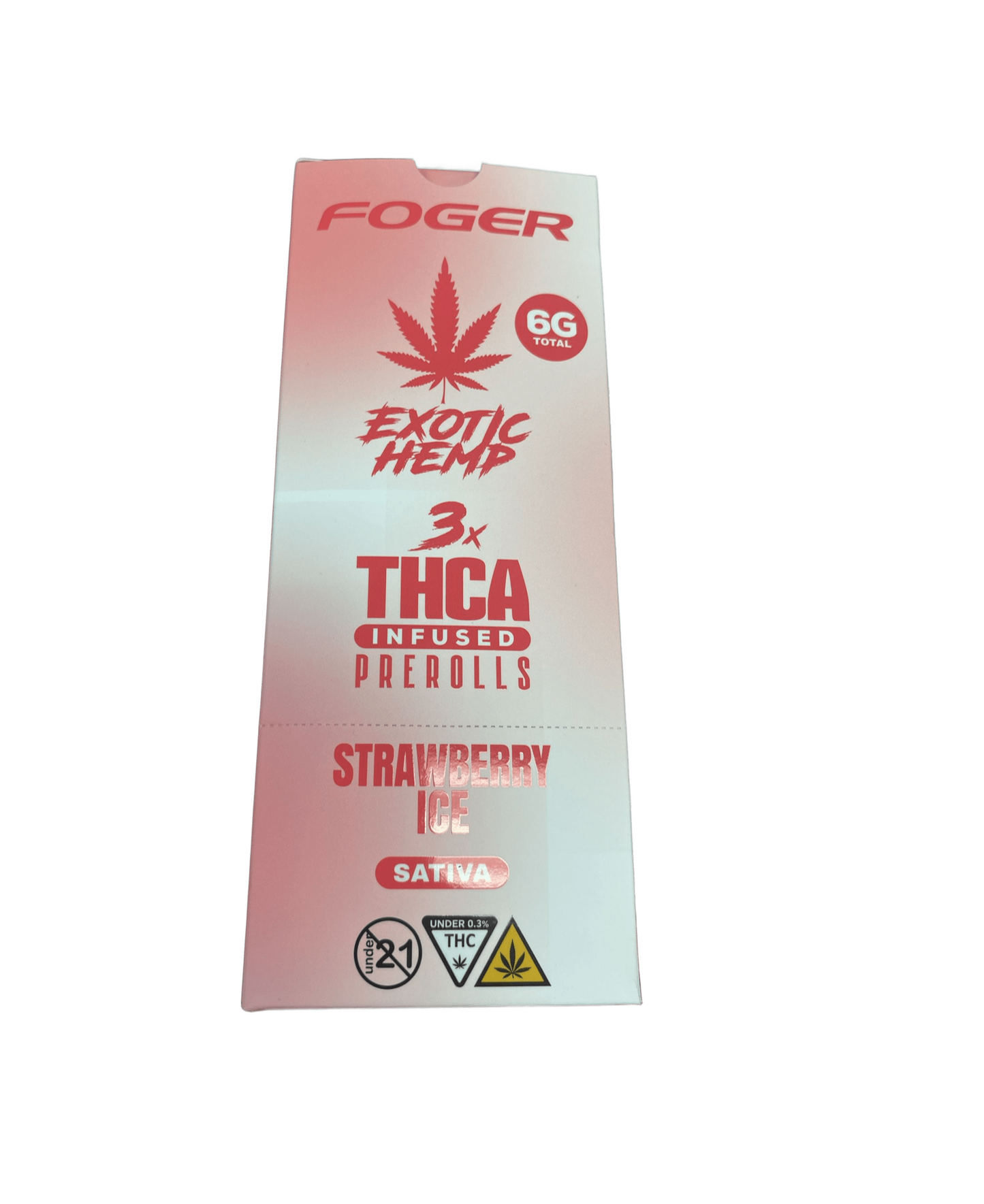 FOGER EXOTIC HEMP PROLL STRWBRY ICE SATIVA 6G