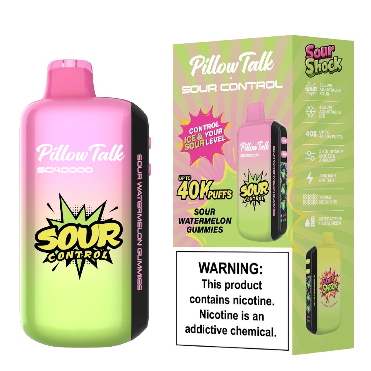 PILLOW TALK SOUR WATERMELON GUMMIES 40K|811783249933|Pack Of|5