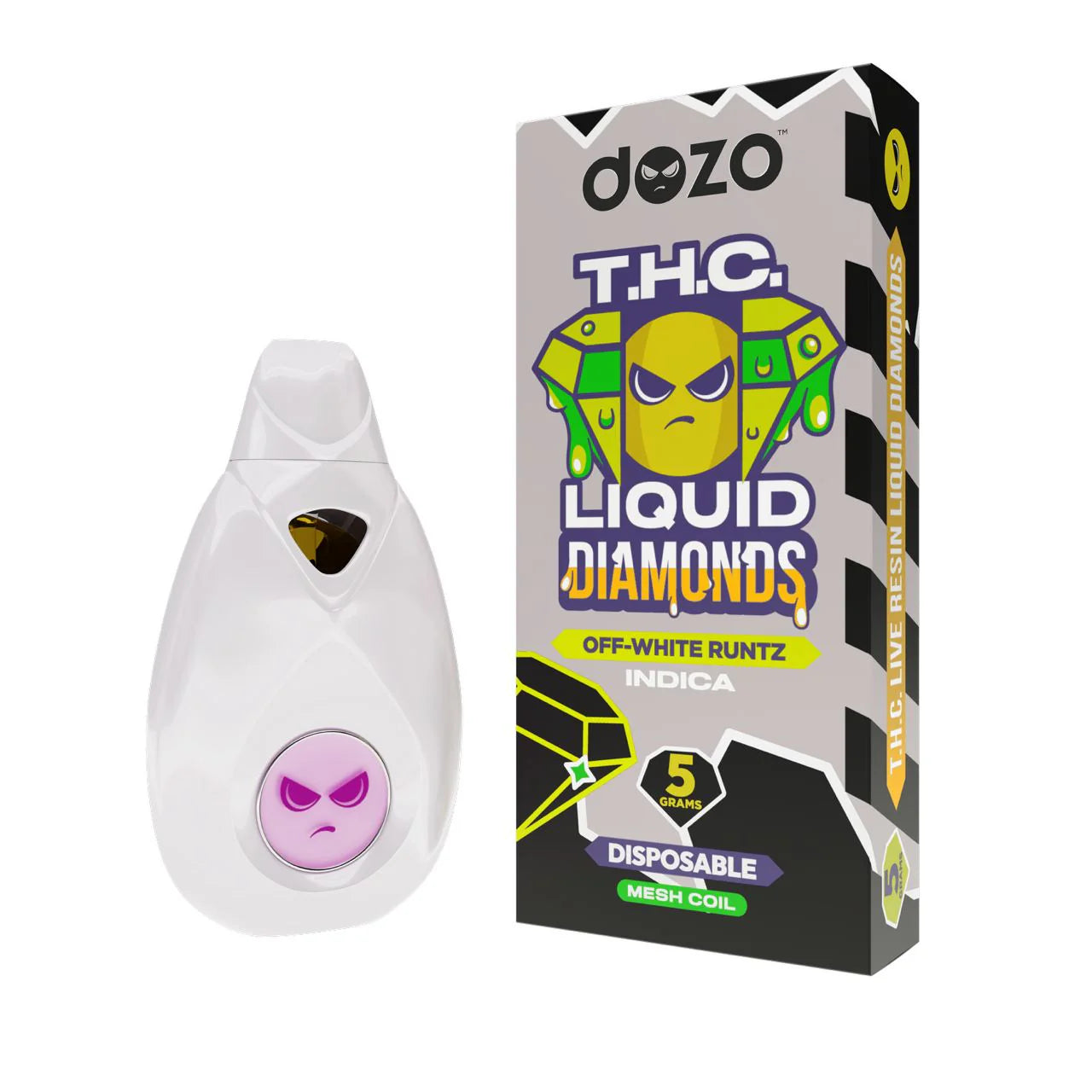 DOZO THC LIQUID DIAMOND OFFWHITE RUNTZ IND 5GM
