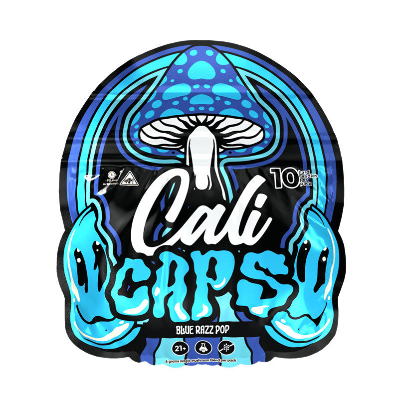 CALI CAPS CANDIES BLUE RAZZ POP 6GM