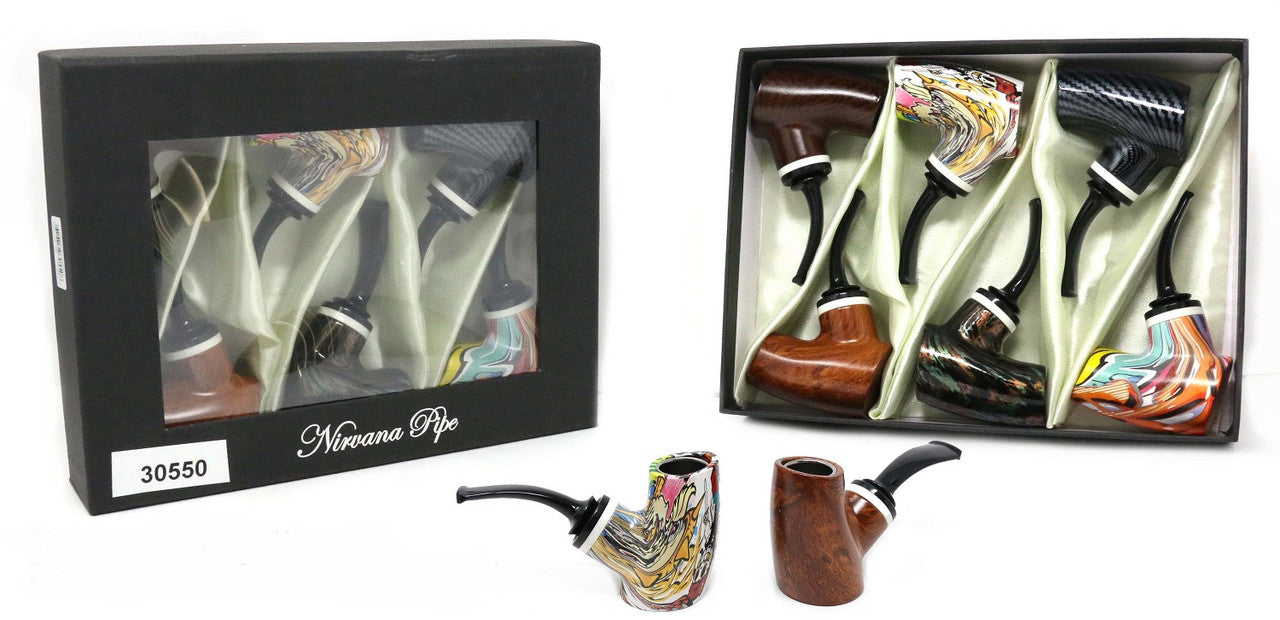 NIRVANA WOOD PIPE DISPLAY 6CT