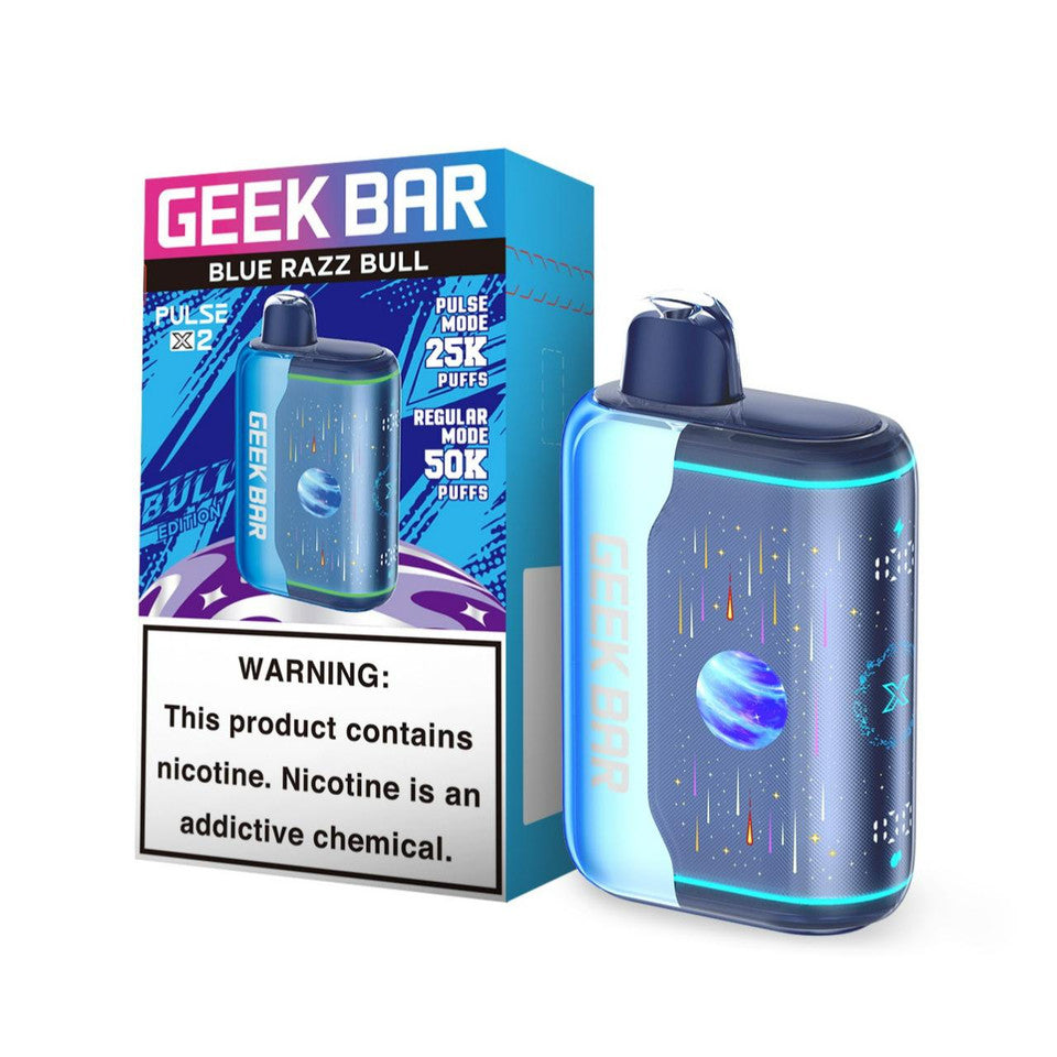 GEEK BAR PULSE X2 BULL EDTN BLUE RAZZ BULL 50K
