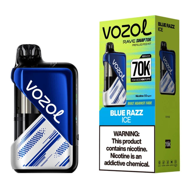 VOZOL RAVE SWAP KIT BLUE RAZZ ICE 70K