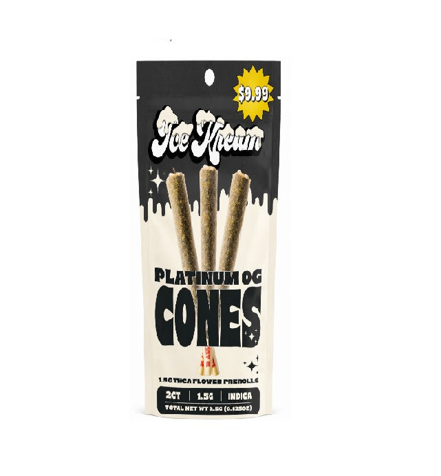 ICE KREAM THCA FLWR PROLL PLATINUM OG CONES 1.5GM 3CT