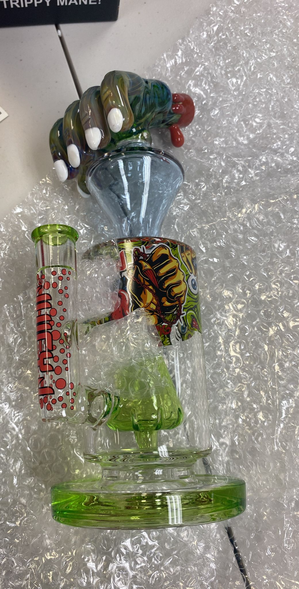 WATERPIPE JUICY J VIBRANT MONSTROUS CLAW HAND JJ356 12"