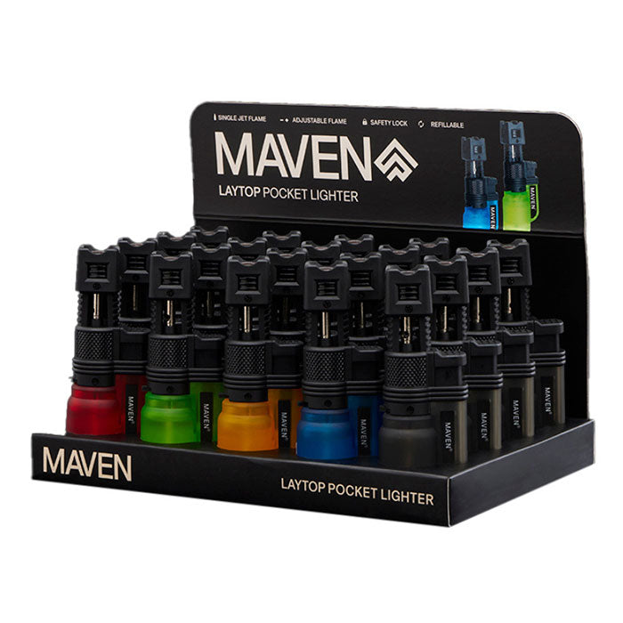 MAVEN LAYTOP POCKET BUTANE LIGHTER 20CT