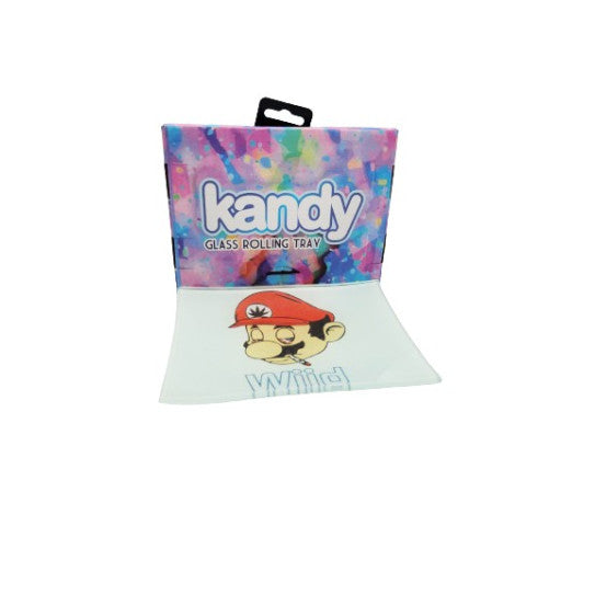 KANDY GLASS ROLLING TRAY SMALL 1CT