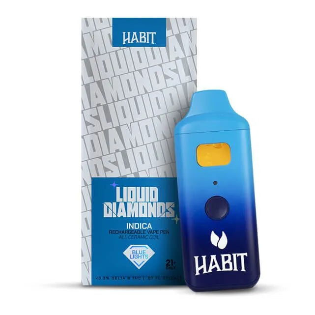 HABIT LIQUID DIAMONDS D9 THC BLUE LIGHTS INDICA 2G