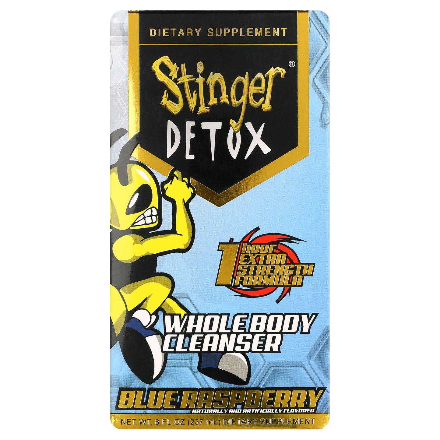 STINGER DETOX BLUE RASBERRY HOUR EXTRA STRENGHT FORMULA 8OZ