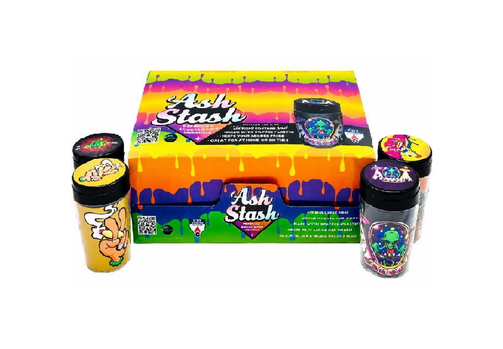 ASH STASH BUTT BUCKET WITH LID CLOSURE ASSRTD COLR 12CT