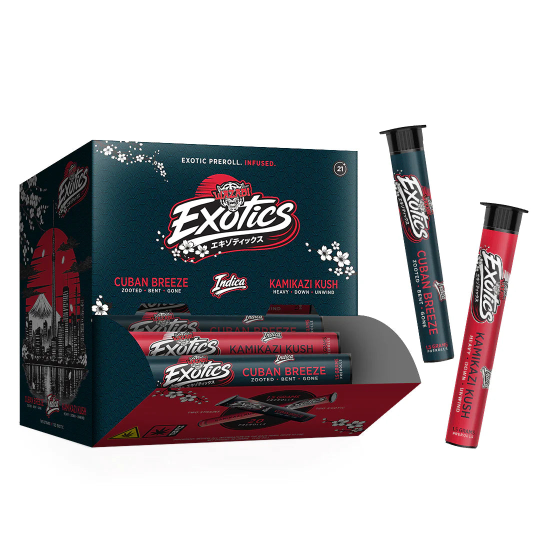 WAZABI EXOTICS PROLL CUBAN BREEZE KAMIKAZI KUSH IND 1.5GM