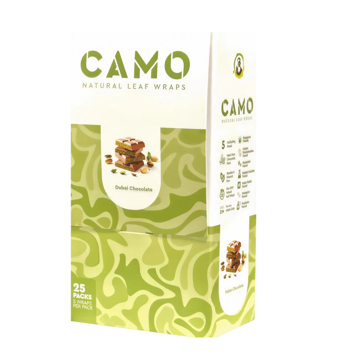 CAMO NATURAL LEAF WRAPS DUBAI CHOCLATE
