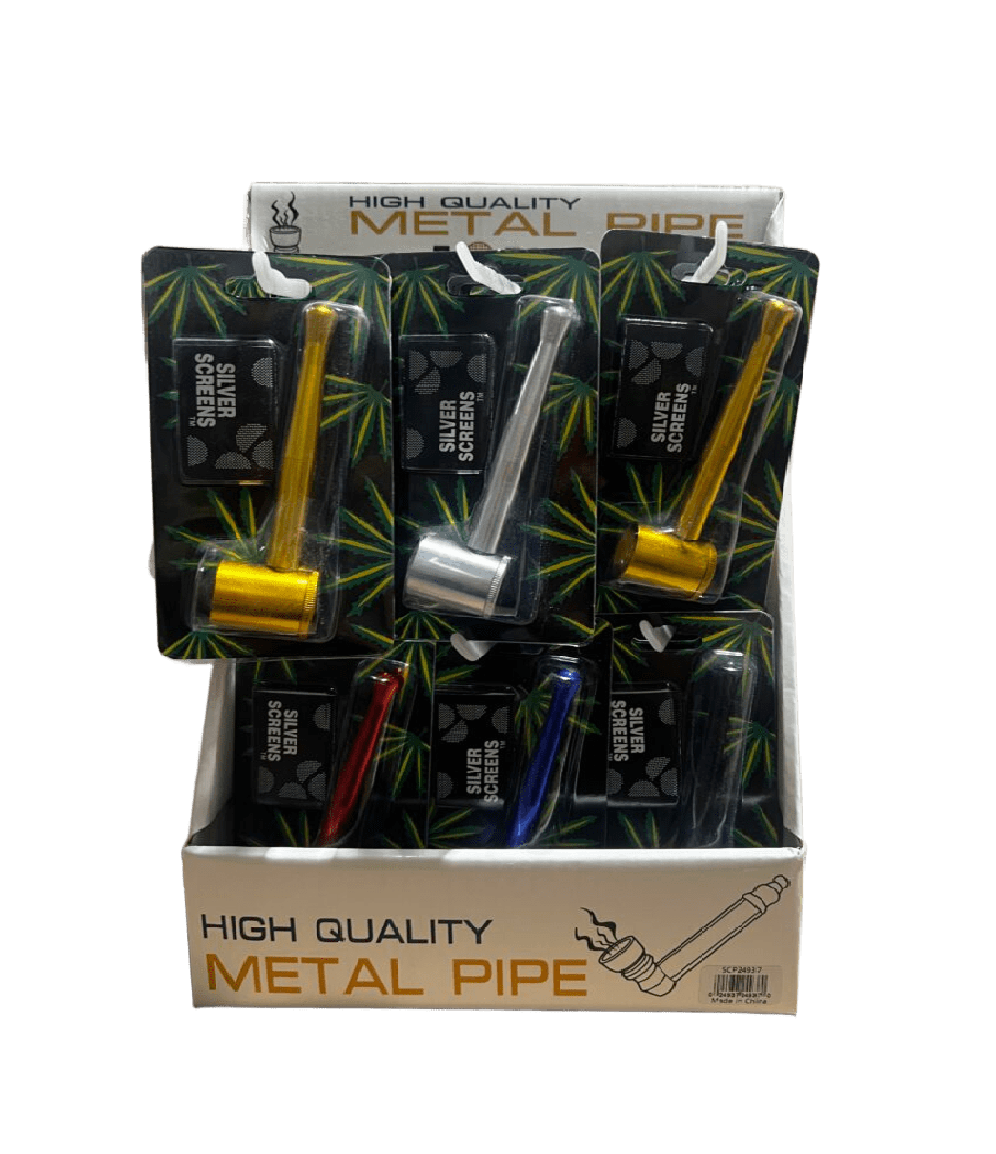 CHROME METAL PIPE 24CT