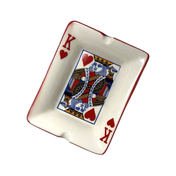 ASHTRAY PLAYING CARD 1CT