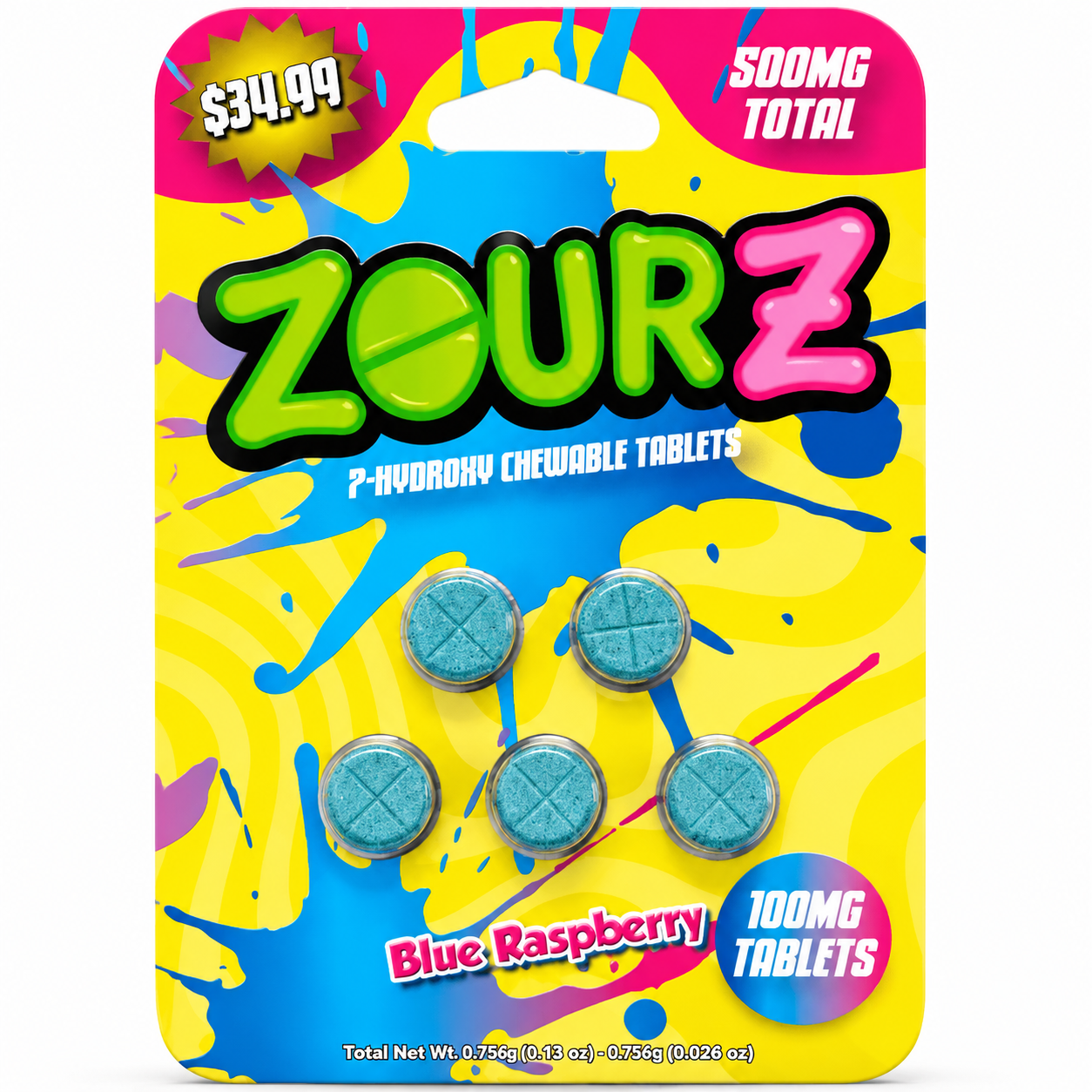 ZOUR Z 7HYDROXY BLUE RASPBERRY 500MG