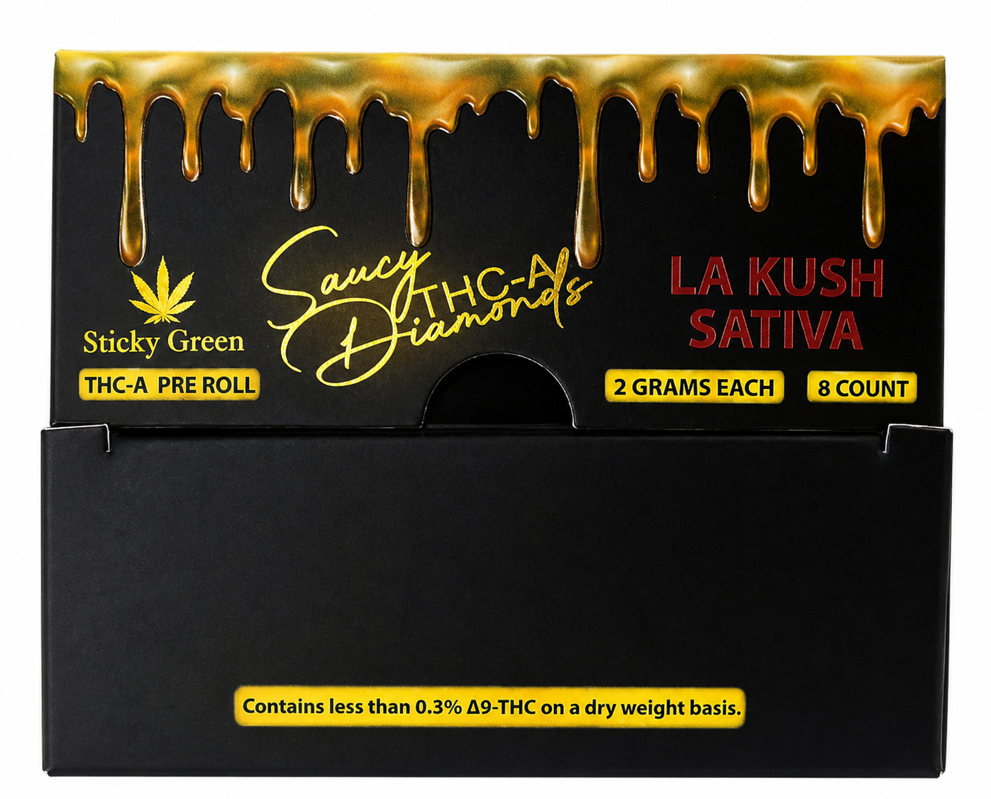 STICKY GREEN THCA DIAMONDS PROLL LA KUSH SATVA 2GM