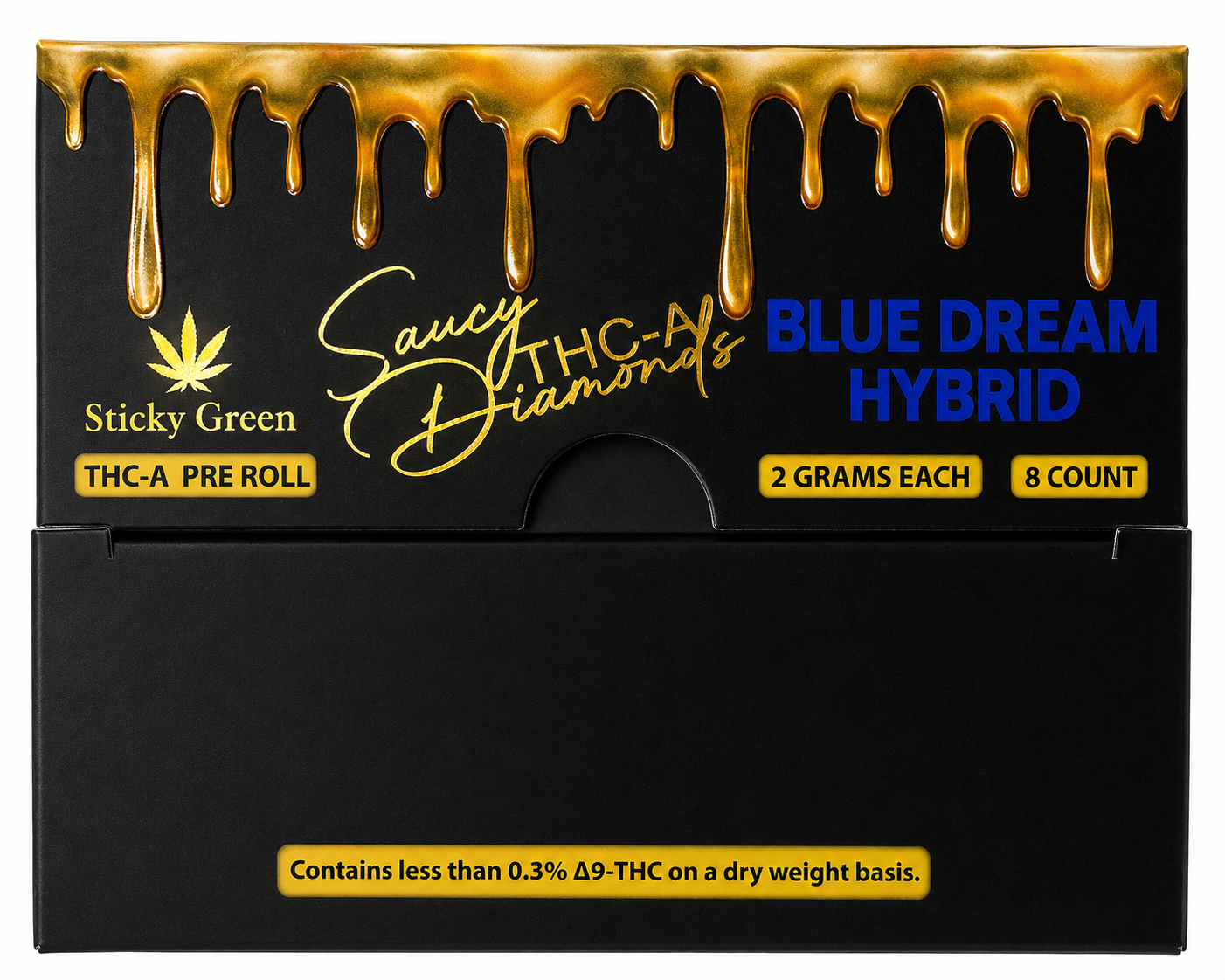 STICKY GREEN THCA DIAMONDS PROLL BLUE DREAM HYBD 2GM