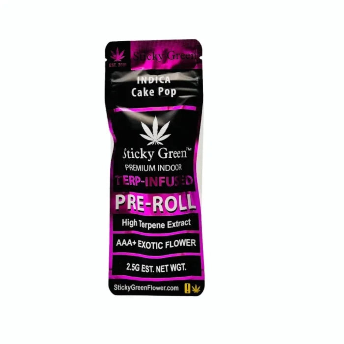 STICKY GREEN TERP INFUSED PROLL INDICA CAKE POP