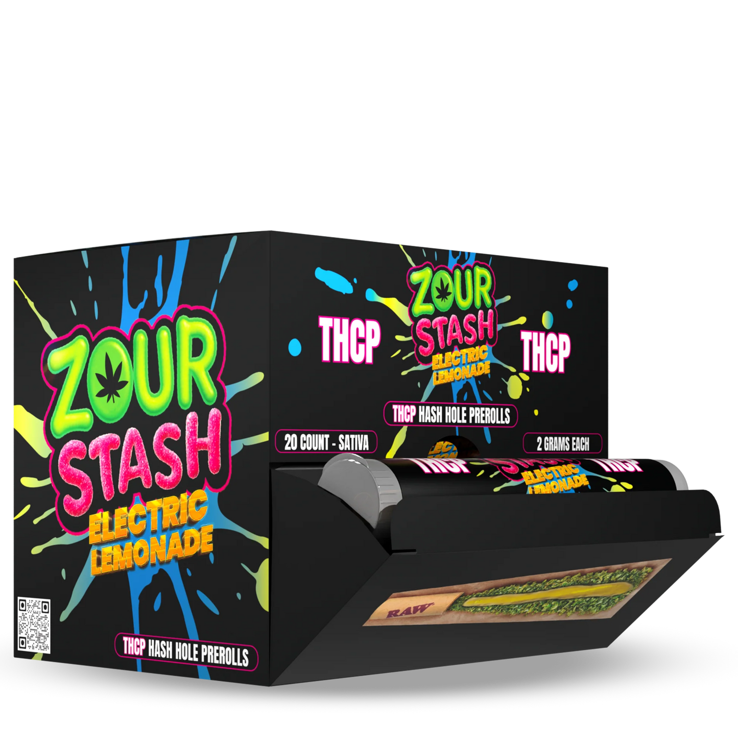 ZOUR STASH THCP HASH HOLES PROLL ELECTRIC LEMONADE STV 2GM