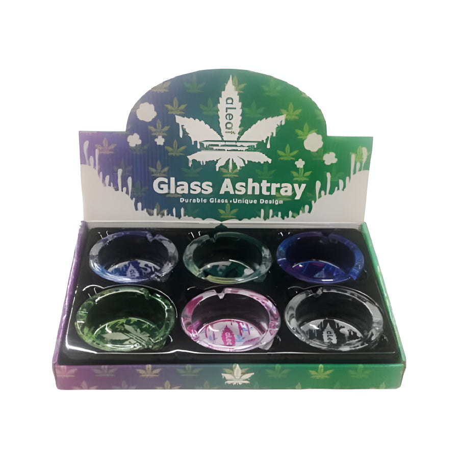 GLASS ASHTRAY 6CT
