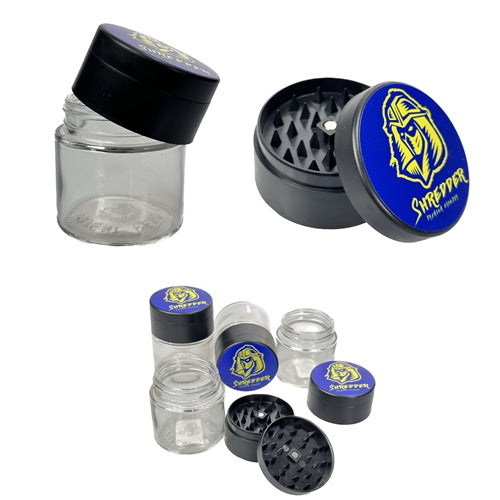 GRINDER 3PCS W/GLASS TOP 2.2"