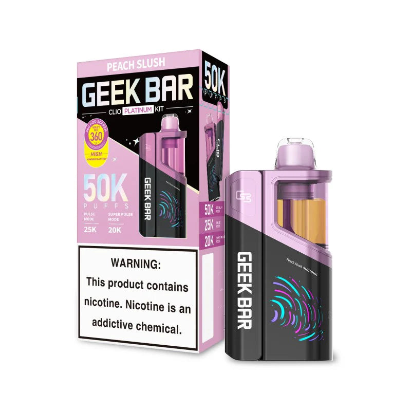 GEEK BAR CLIO PLATINUM KIT PEACH SLUSH 50K