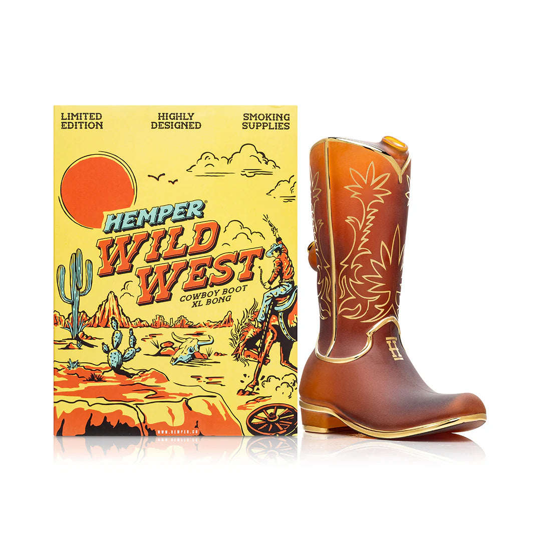 HEMPER WP WILD WEST COWBOY BOOT BONG XL