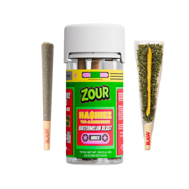 ZOUR HASHIEZ THCA HASH HOLES WATERMELON BLAST IND 1GM PROLL 3CT
