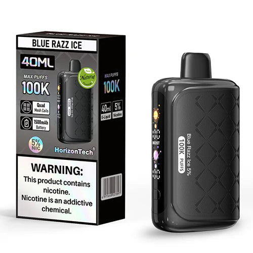 HORIZON TECH 100K|HORIZON TECH BLUE RAZZ ICE 100K|6971648227897|Pack Of 5