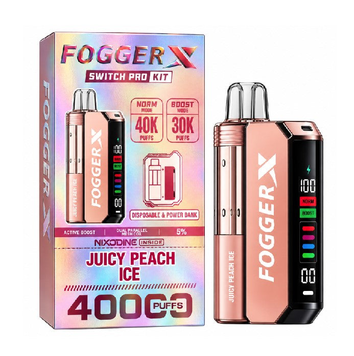 FOGER X SWITCH PRO KIT NXD JUICY PEACH ICE 40K