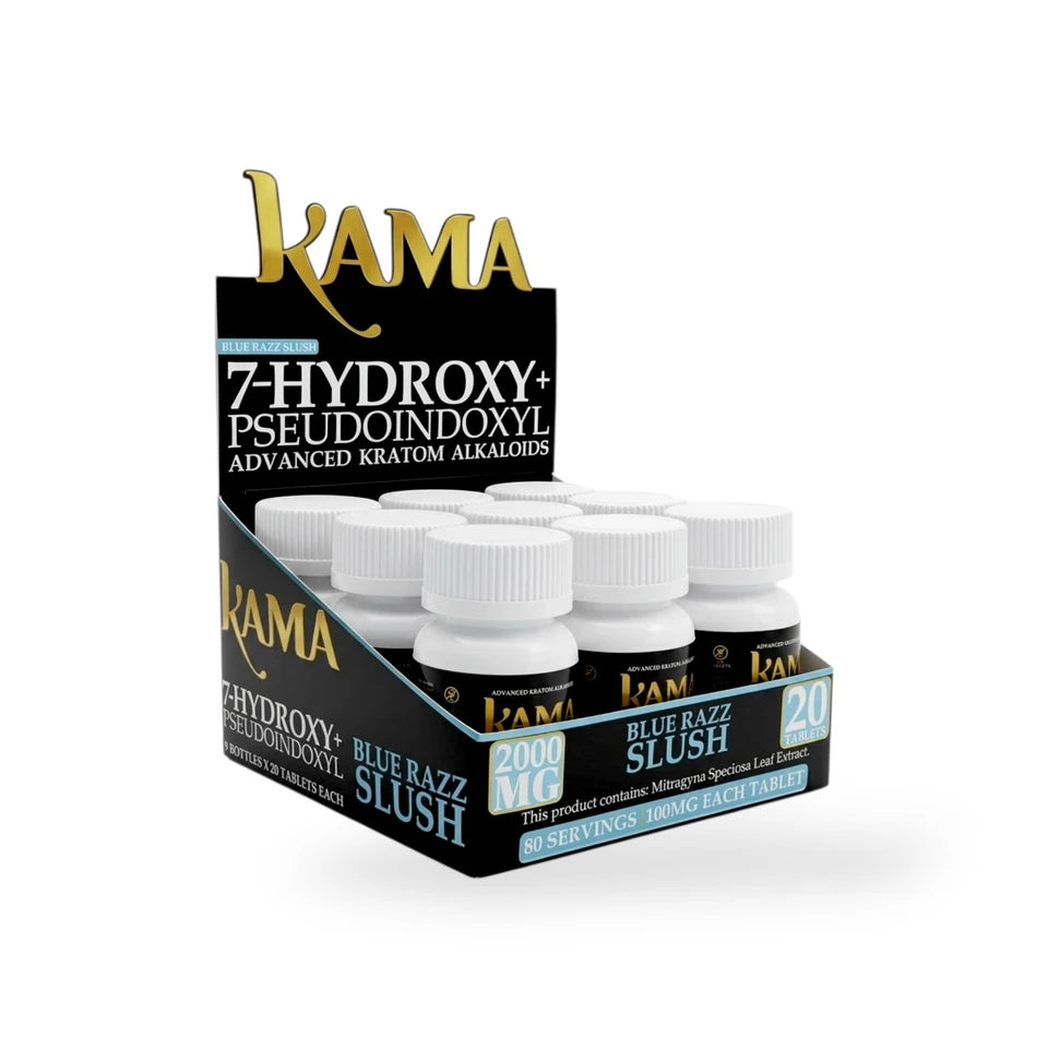 KAMA 7 HYDROXY PLUS PSEUDO BLUE RAZZ SLUSH 2000MG 20CT