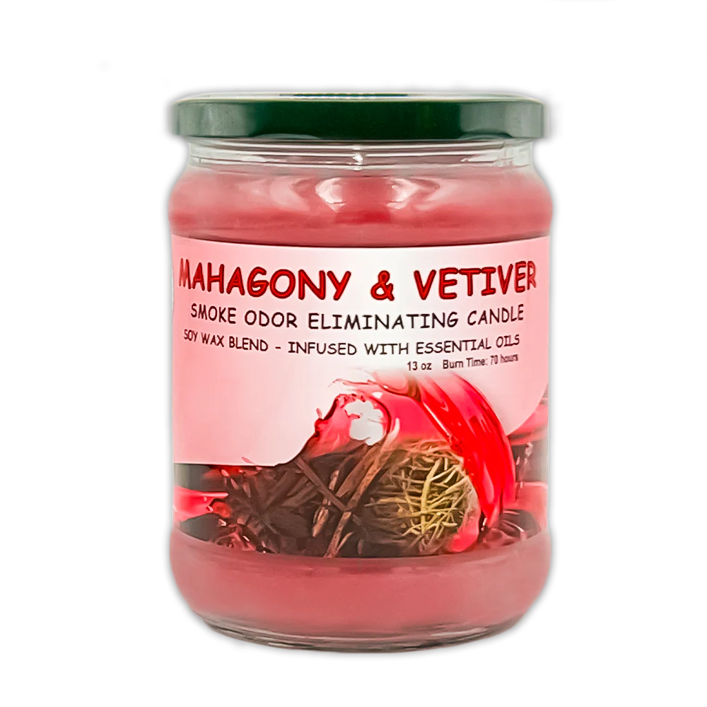 BLUNTEFFECT ODOR CANDLE MAHAGONY & VETIVER 13OZ