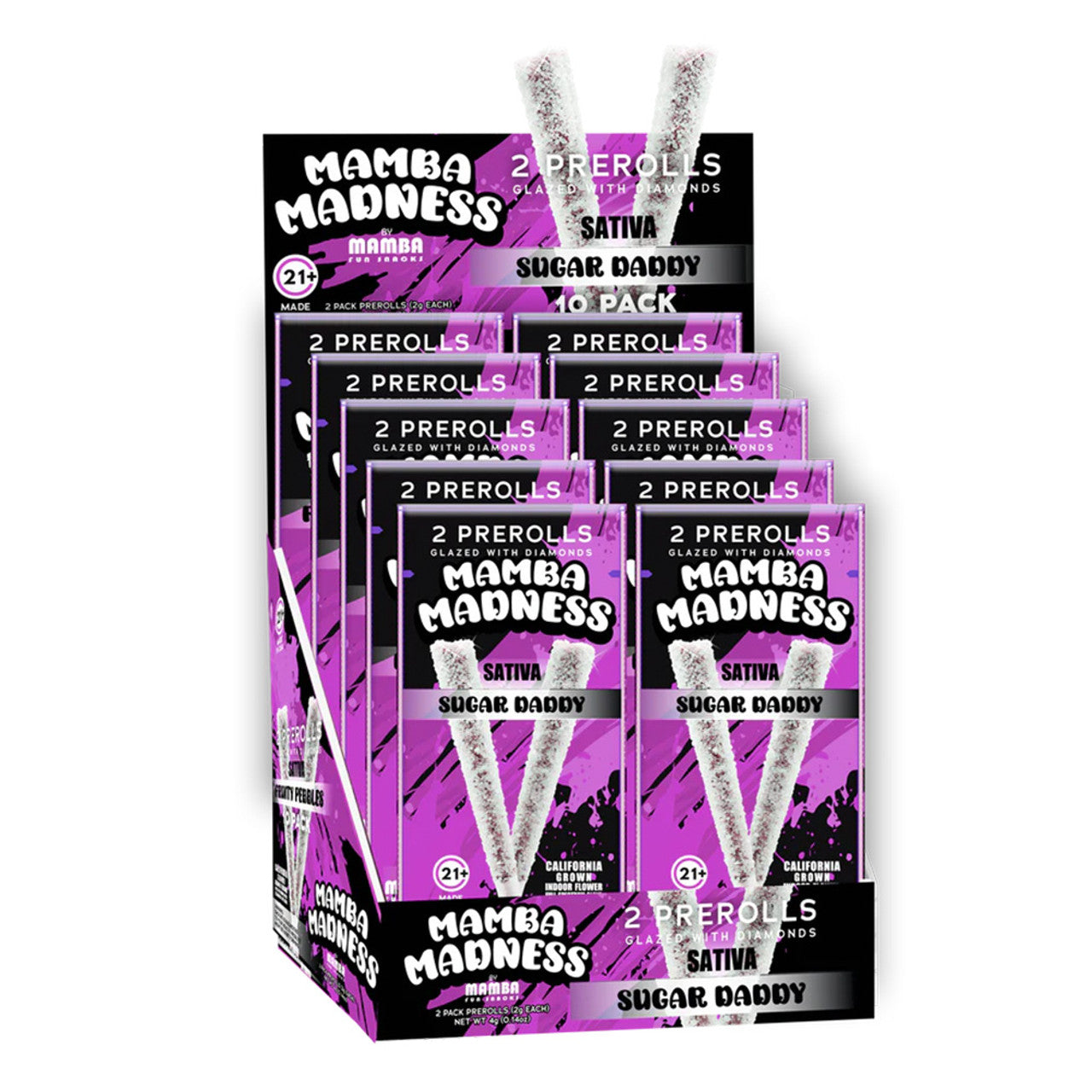 MAMBA MADNES PROLL GLAZED SUGAR DADDY SATIVA 2G|665386435329|Pack Of|10