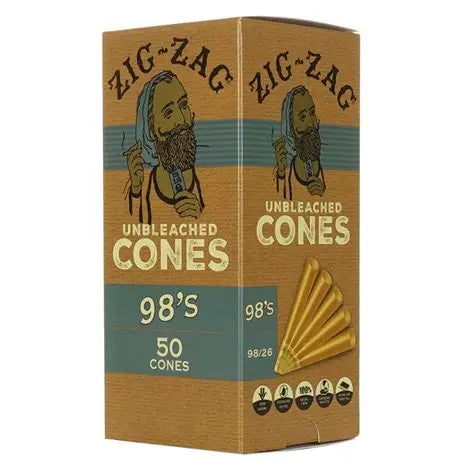 ZIG ZAG 98" MINI BULK UNBLEACHED CONES 50CT
