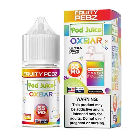 POD JUICE X OXBAR SALT FRUITY PEBZ 55MG 30ML