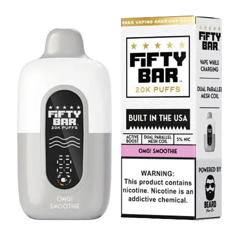 FIFTY BAR WHITE OMG SMOOTHIE 20K