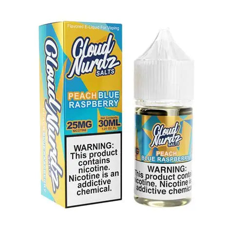 CLOUD NURDZ TFN NIC SALT ELIQUID 30ML PEACH BLUEBERRY RASPBERRY 25MG