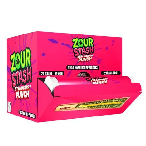 ZOUR STASH THCA HASH HOLES PROLL STRAWBERRY PUNCH 2GM