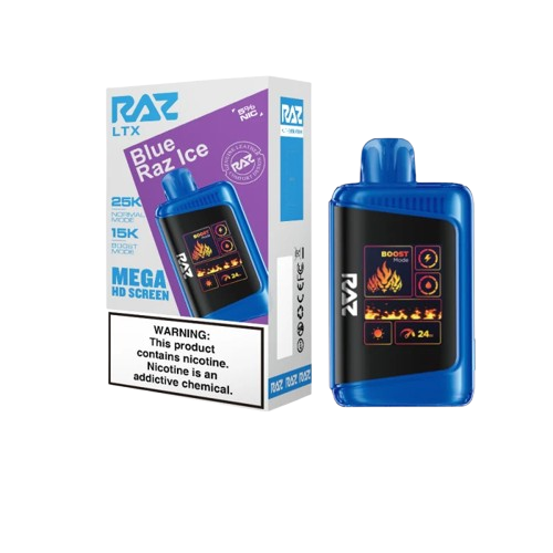 6978269660591|RAZ LTX 25K|RAZ LTX BLUE RAZ ICE 25K|Pack of 5