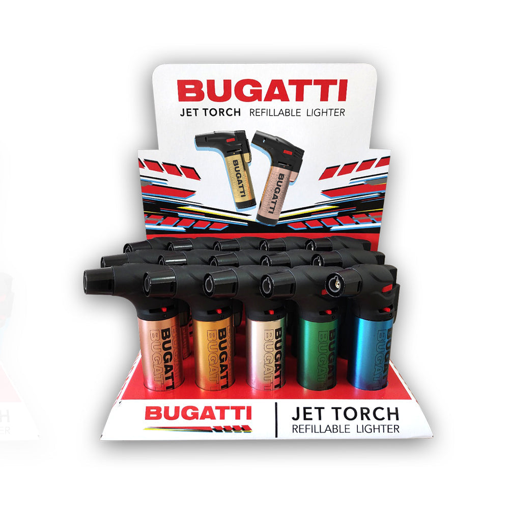 BUGATTI HAND TORCH LIGHTERS 15CT