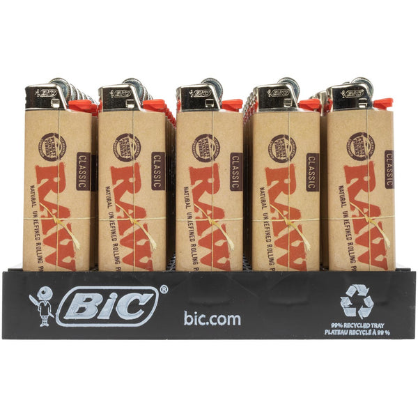 BIC DISPOSABLE LIGHTER RAW SERIES 50 CT DISPLAY RAW CLASSIC