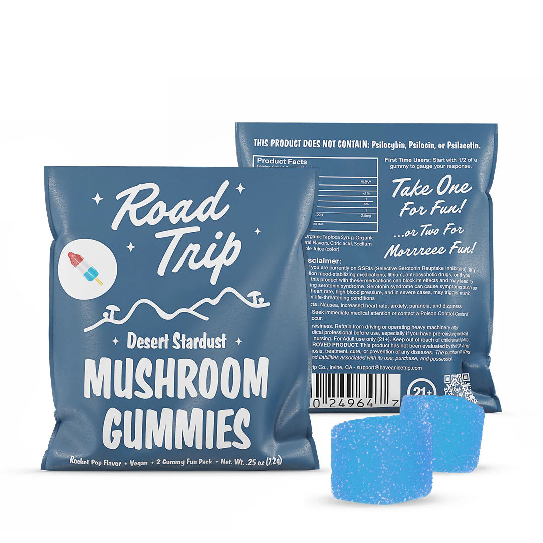 ROAD TRIP MUSHROOM GUMY ROCKET POP 7.2GM|721750334466|Pack Of|10
