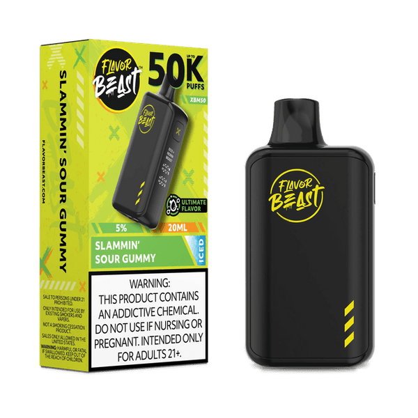 FLAVOR BEAST 50K|FLAVOR BEAST XBM50 SLAMMIN SOUR GUMMY 50K|827152235841