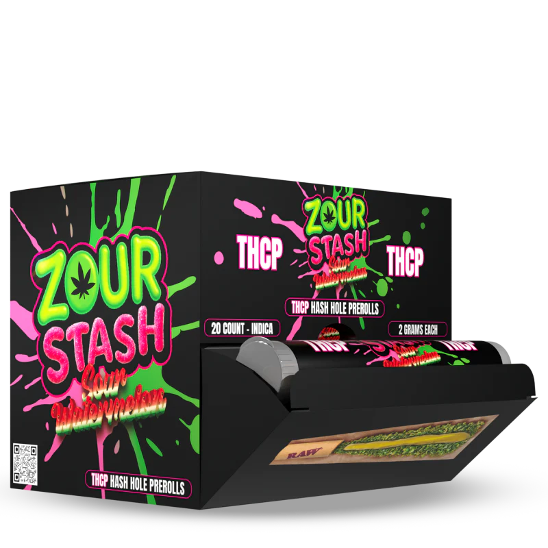 ZOUR STASH THCP HASH HOLES PROLL SOUR WATERMELON IND 2GM