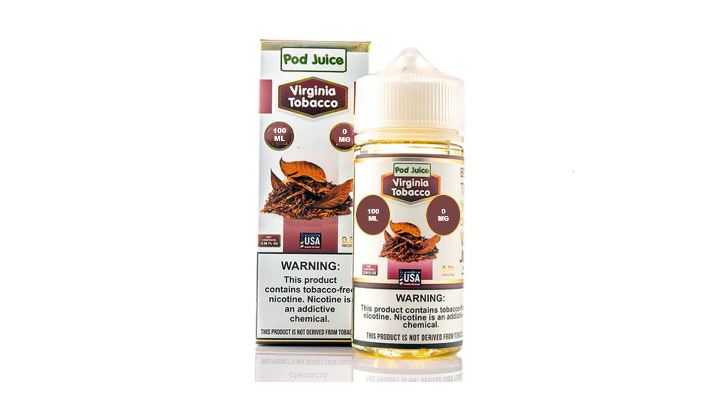 POD JUICE VIRGINIA TOBACCO 0MG 100ML