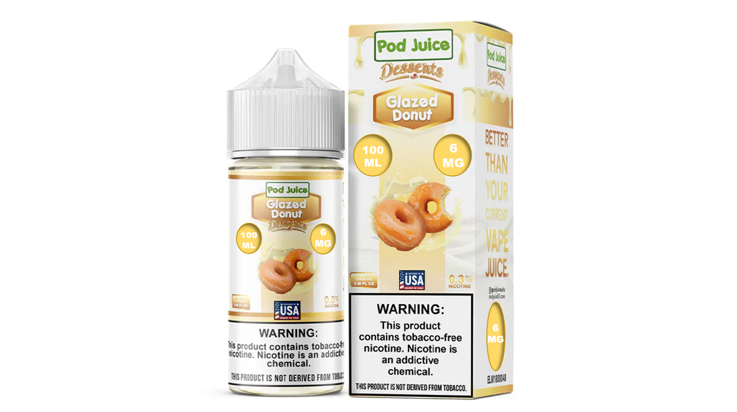 POD JUICE GLAZED DONUT 6MG 100ML