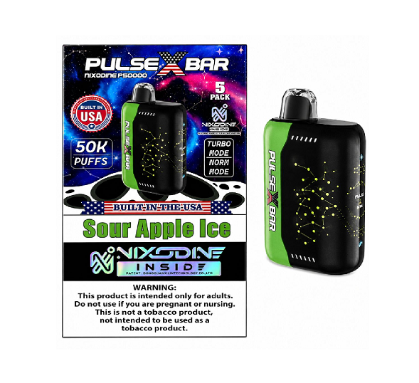 PULSE X BAR NIXODINE SOUR APPLE ICE 50K