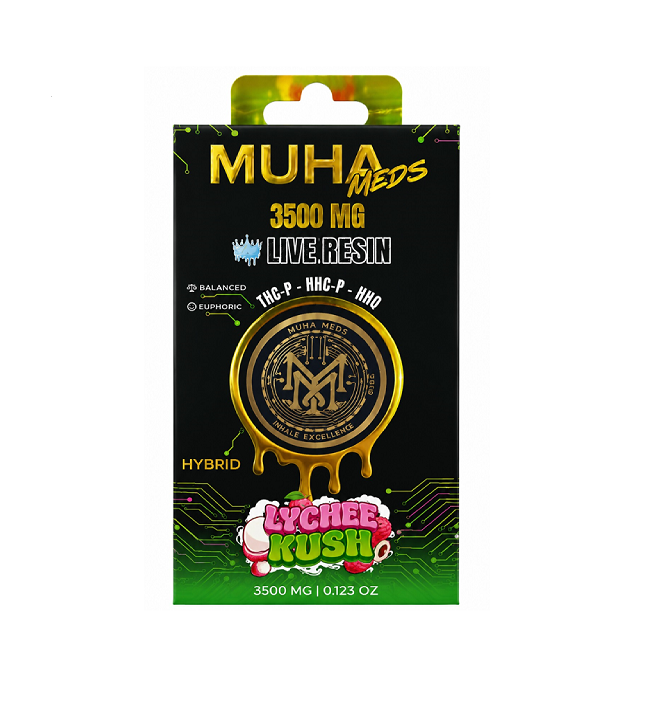 MUHA MEDS LIVE RESIN THC P HHC LYCHEE KUSH HYBD 3500MG